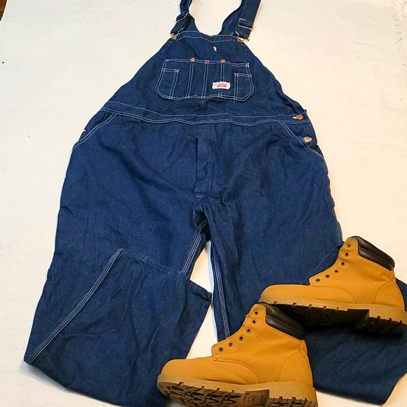 Round House Jeans Round House Overalls Jean Denim 42 X 3 Vintage